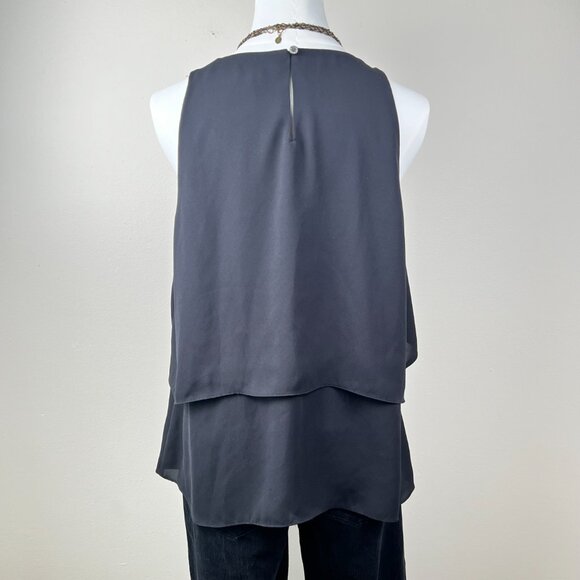 H by HALSTON Women's Flowy Double Layered Tank - Picture 5 of 12